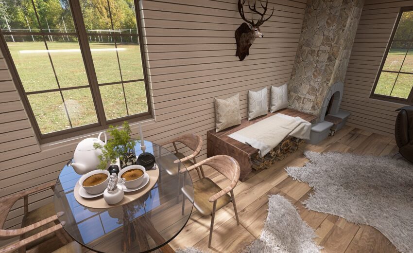 Návrh interiéru, chata Muránska Planina – projekt STAVEN